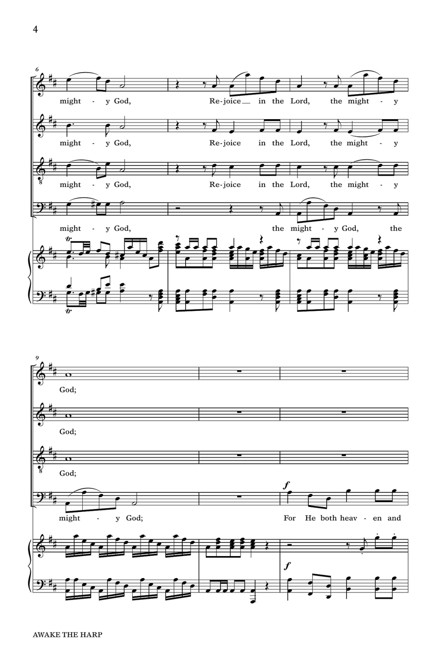 Awake The Harp Awake The Harp 4-Part scores gallery preview page 2