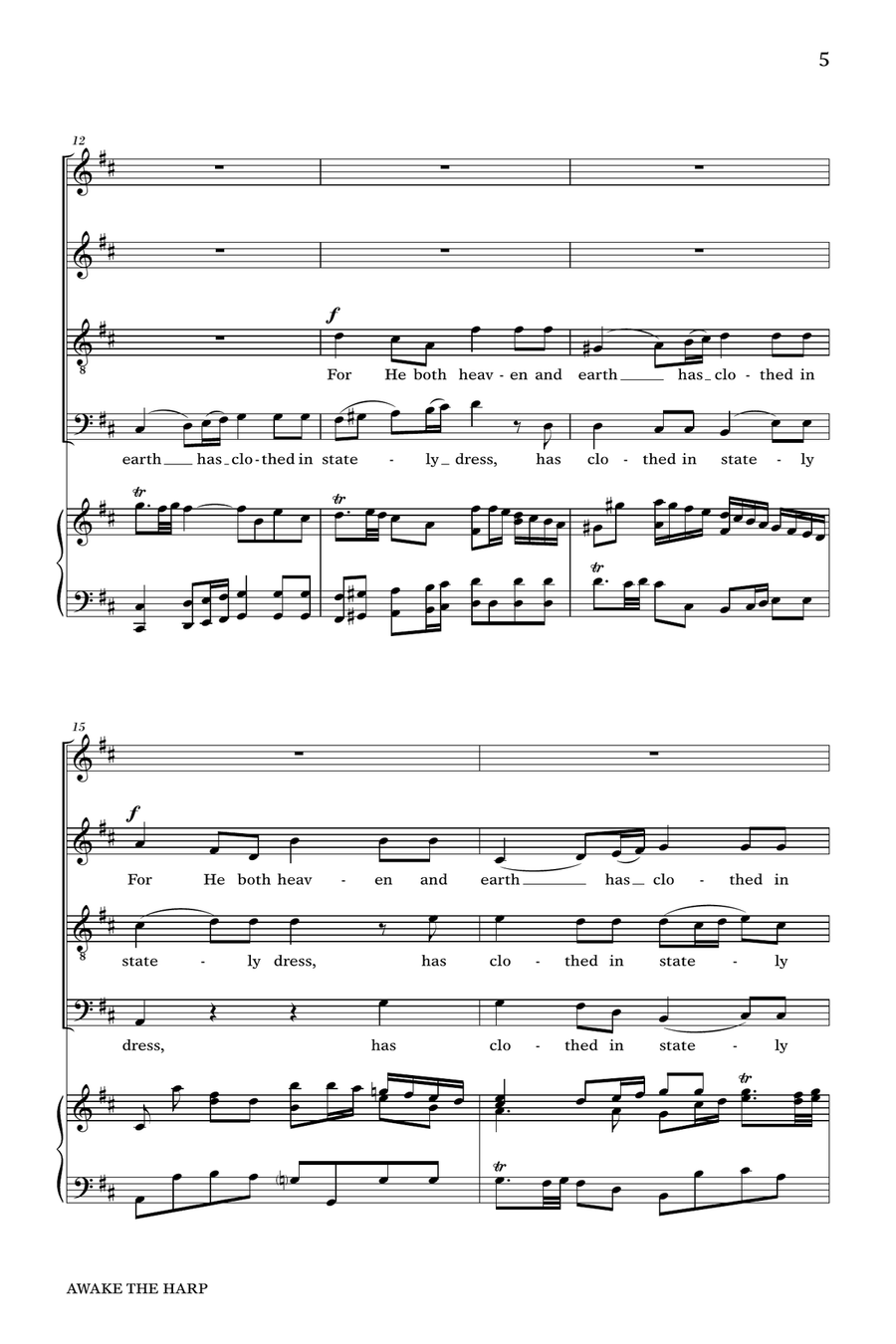 Awake The Harp Awake The Harp 4-Part scores gallery preview page 3