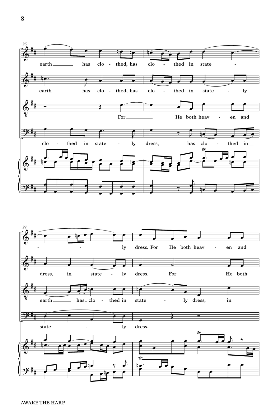 Awake The Harp Awake The Harp 4-Part scores gallery preview page 6