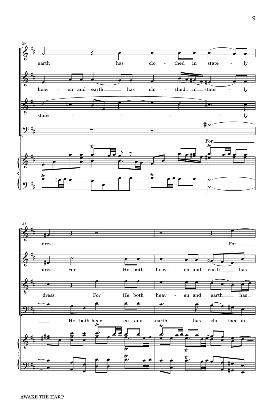 Awake The Harp Awake The Harp 4-Part scores gallery preview page 7