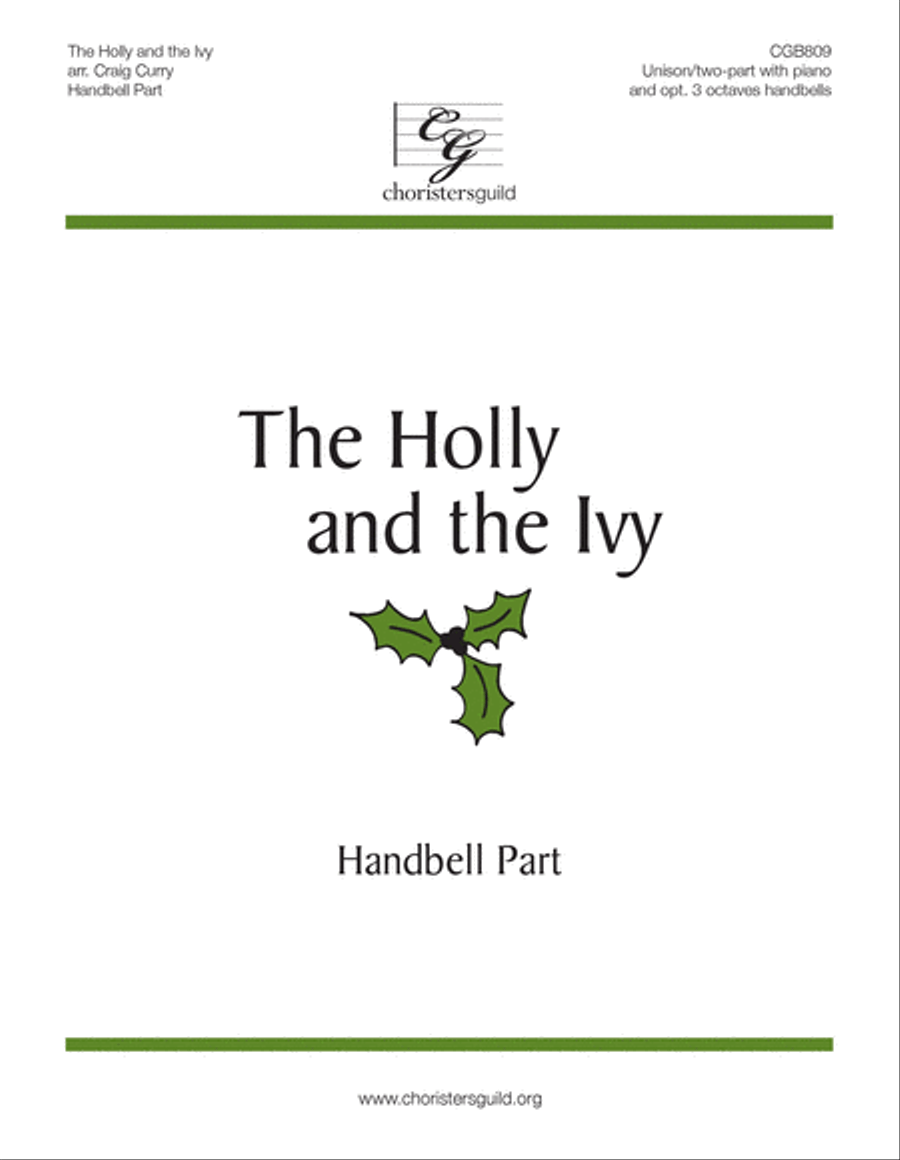 The Holly and the Ivy (Handbell Part) Unison Choir scores gallery preview page 1