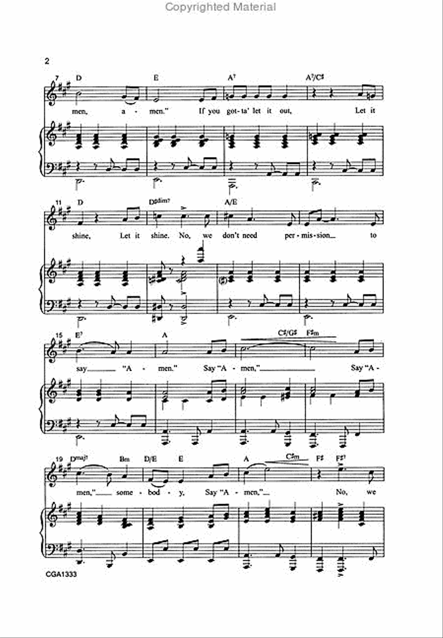 Say Amen, Somebody (SATB) 4-Part scores gallery preview page 2