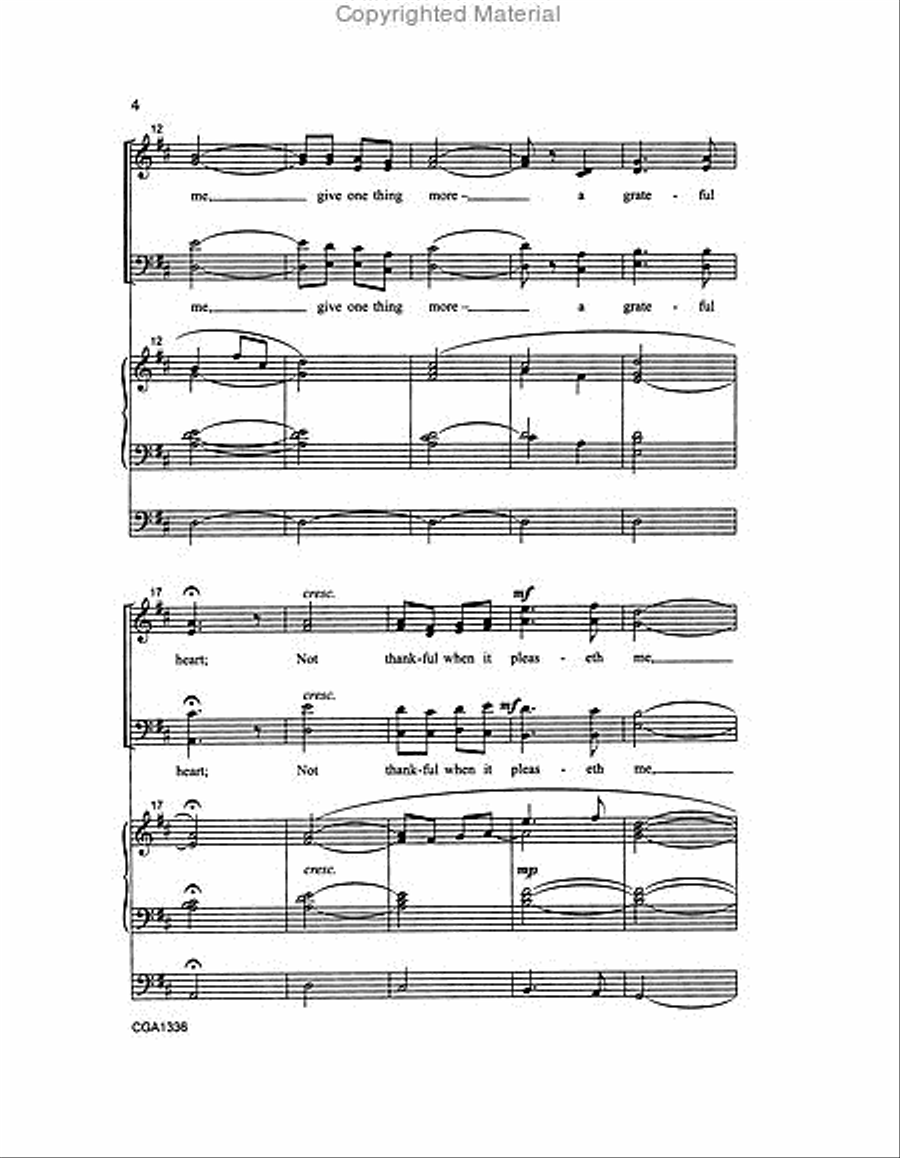 A Grateful Heart 4-Part scores gallery preview page 3