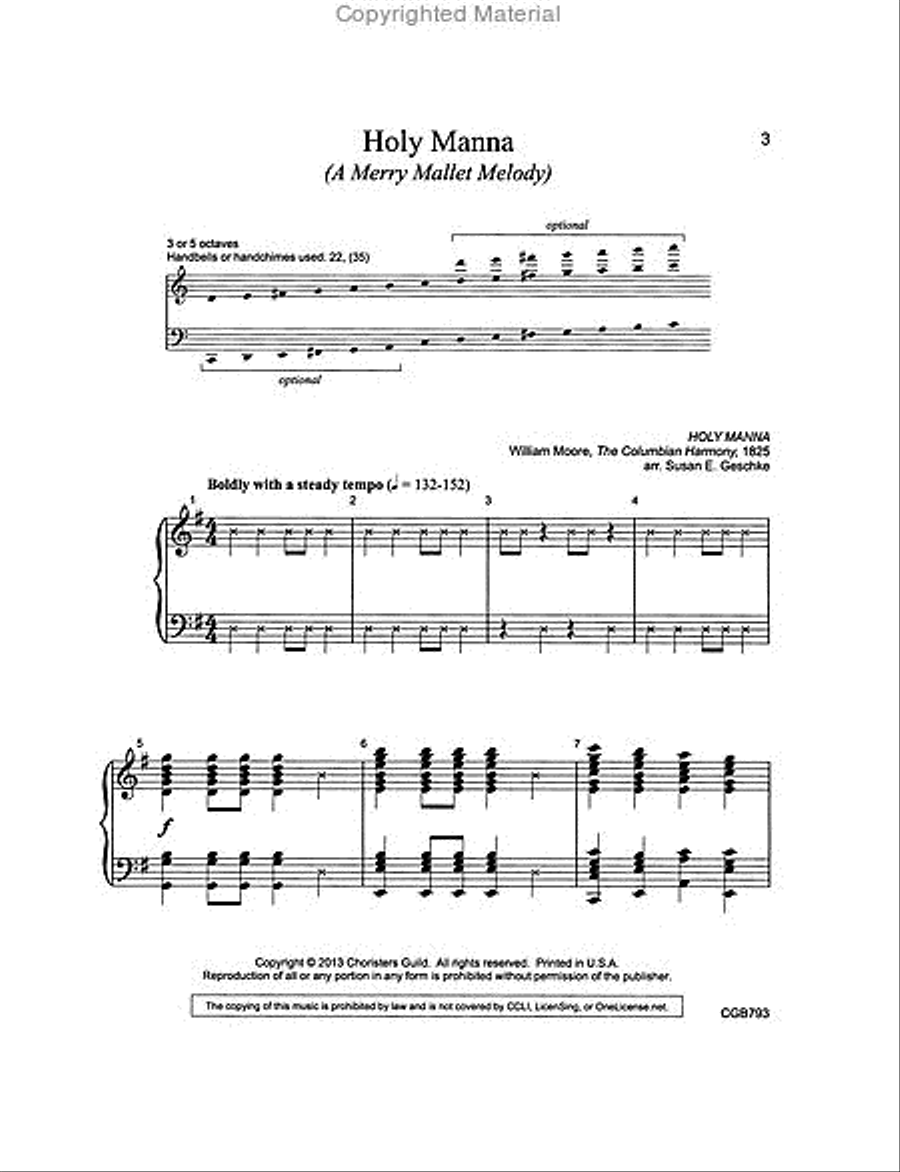 Holy Manna (A Merry Mallet Melody) 5-Octaves scores gallery preview page 2