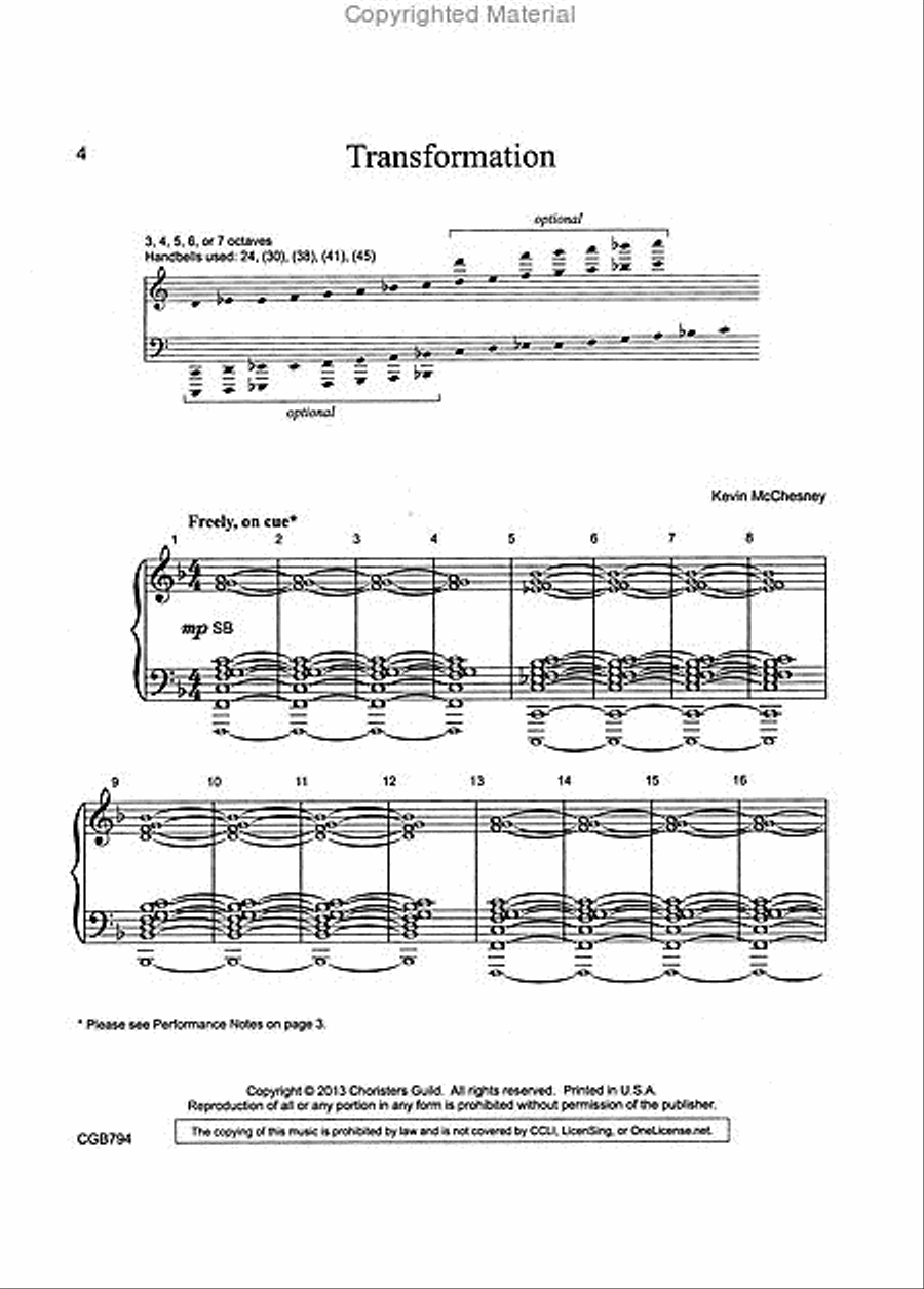 Transformation by Kevin McChesney Handbell Choir - Sheet Music page 2