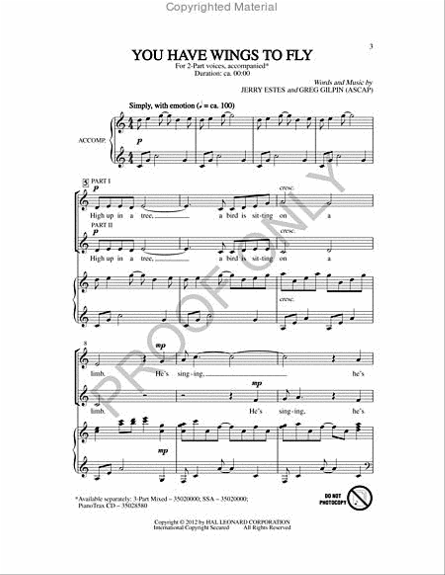 You Have Wings To Fly You Have Wings To Fly SSA scores gallery preview page 2