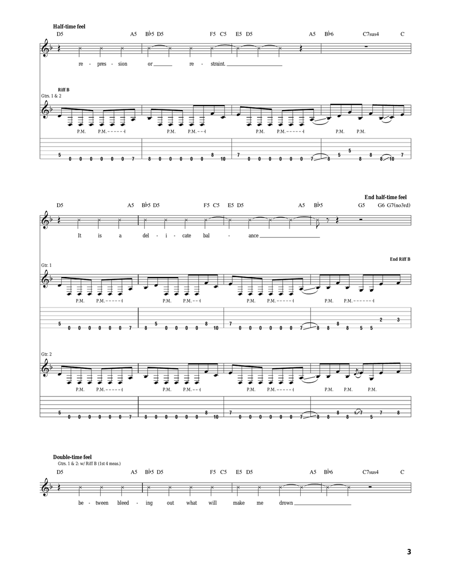 Cauterize Cauterize Acoustic Guitar scores gallery preview page 3