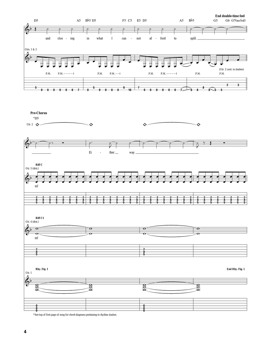 Cauterize Cauterize Acoustic Guitar scores gallery preview page 4