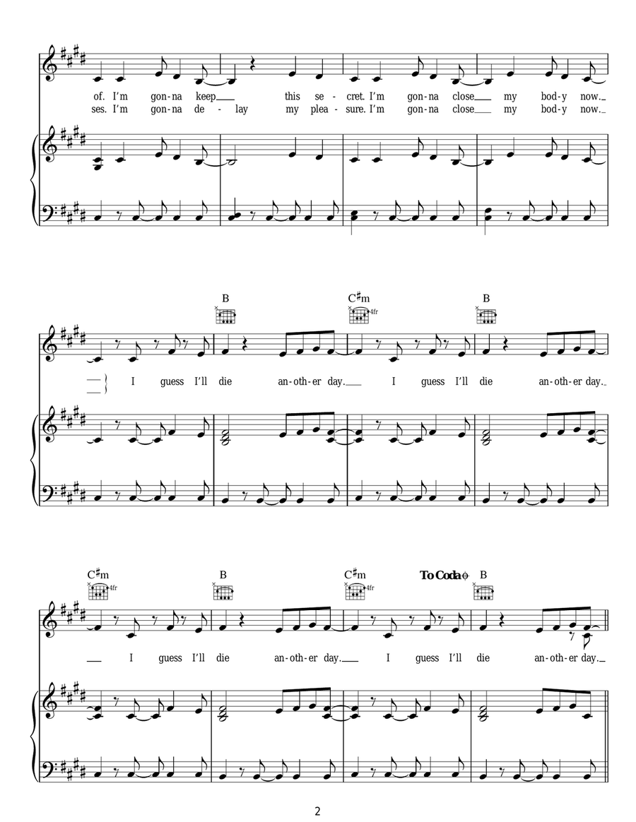 Die Another Day Die Another Day Guitar scores gallery preview page 2