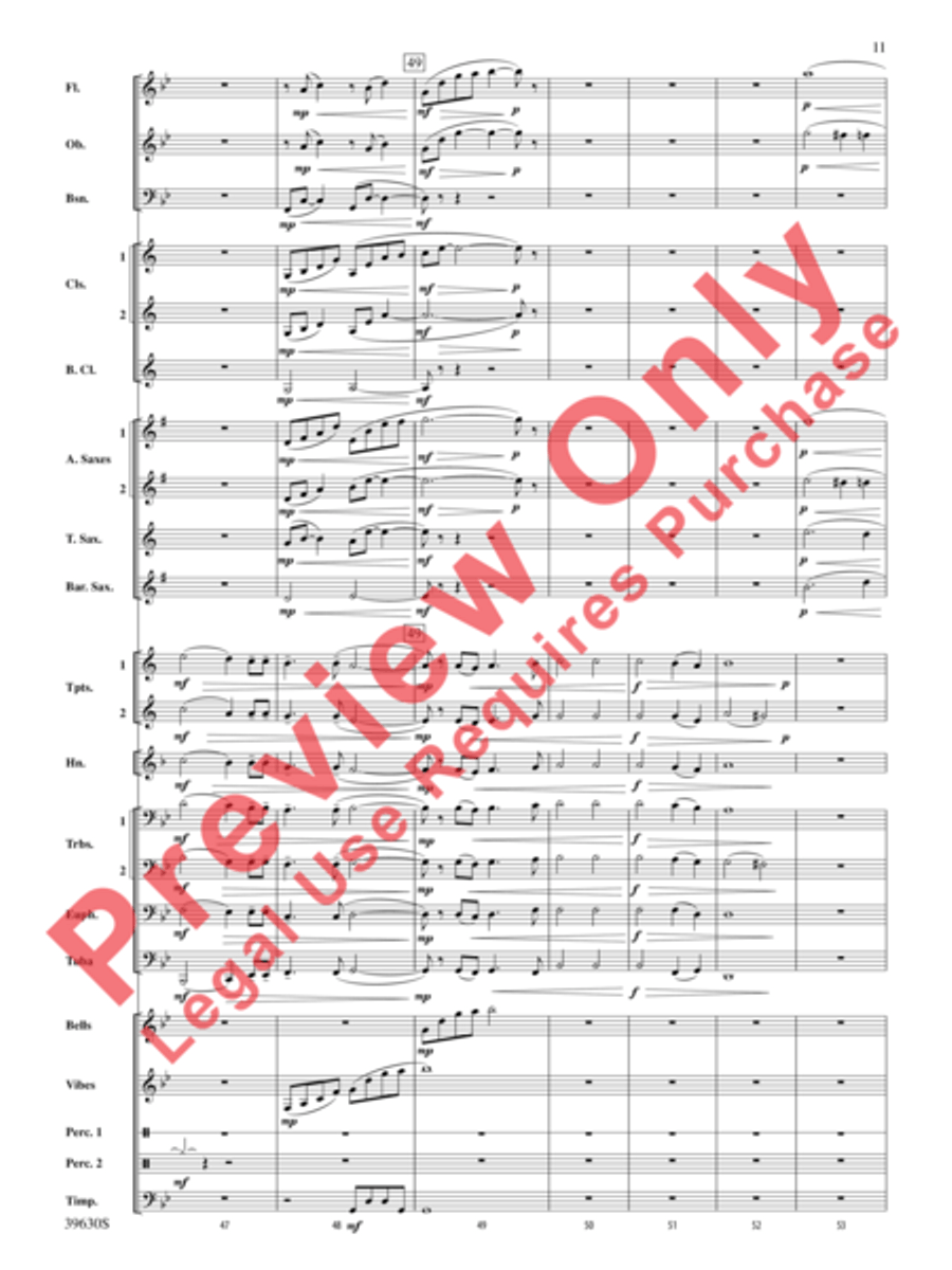 Fantasy on a Slavic Theme Concert Band scores gallery preview page 4