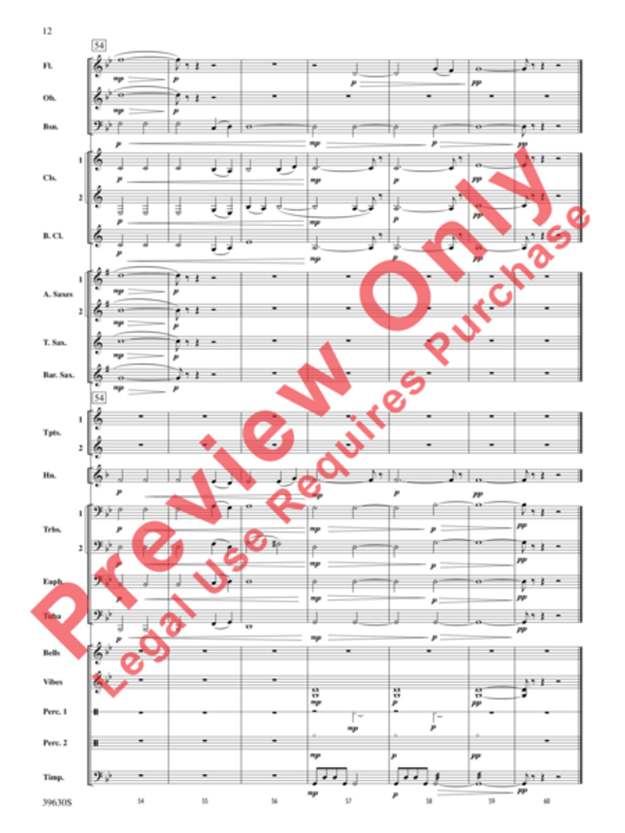 Fantasy on a Slavic Theme Concert Band scores gallery preview page 5