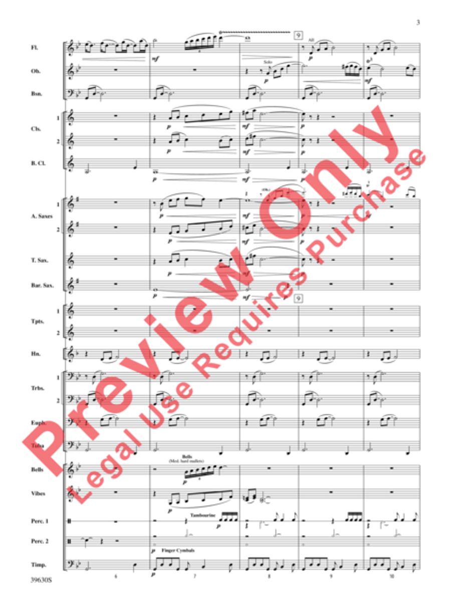 Fantasy on a Slavic Theme Concert Band scores gallery preview page 6