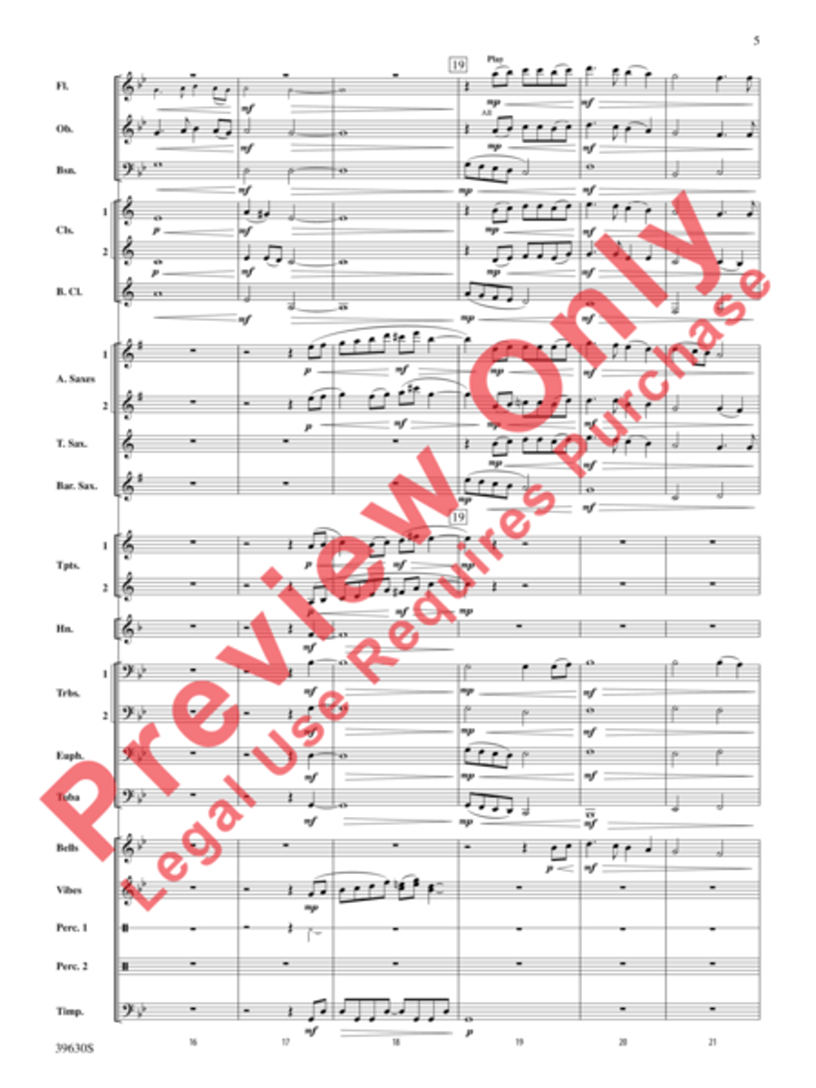 Fantasy on a Slavic Theme Concert Band scores gallery preview page 8