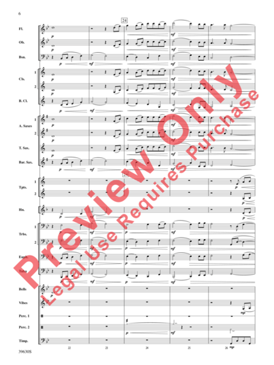 Fantasy on a Slavic Theme Concert Band scores gallery preview page 9