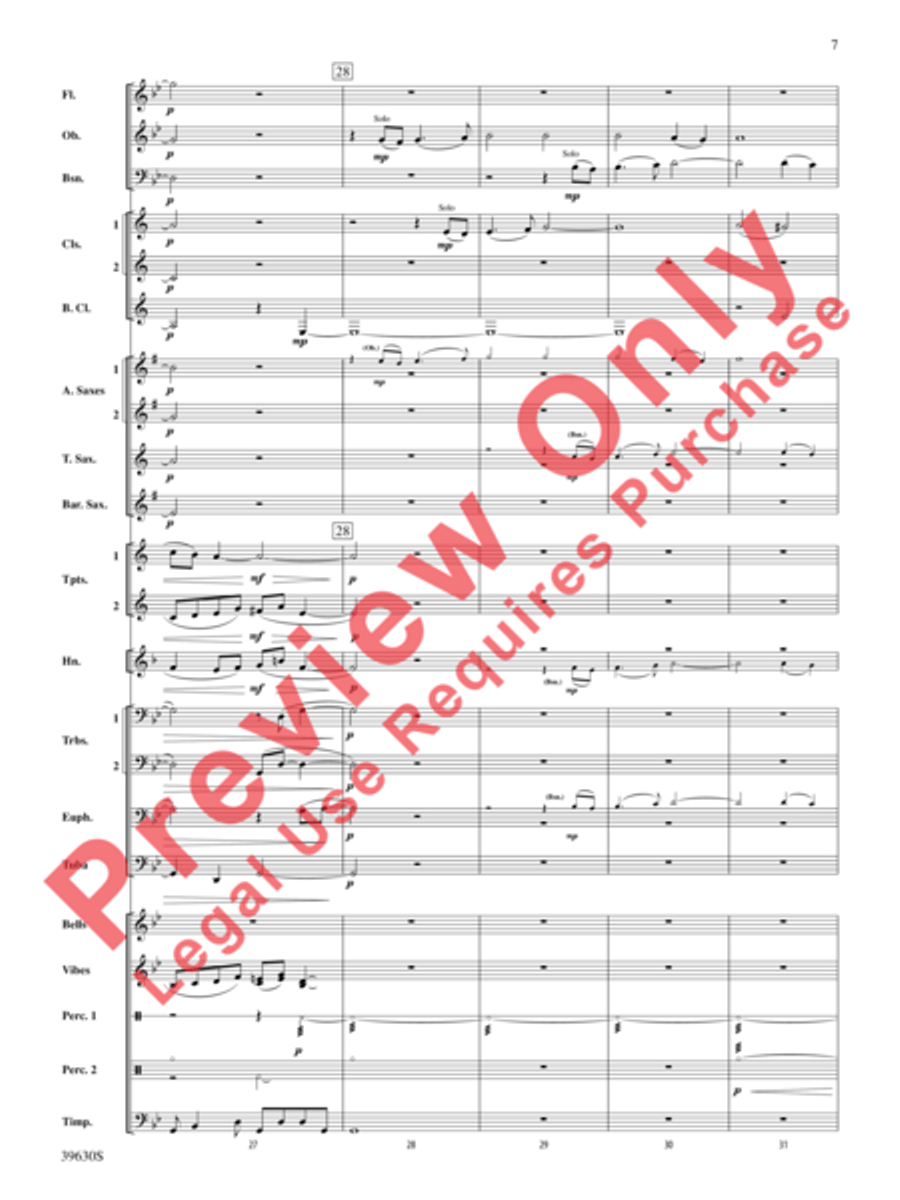 Fantasy on a Slavic Theme Concert Band scores gallery preview page 10