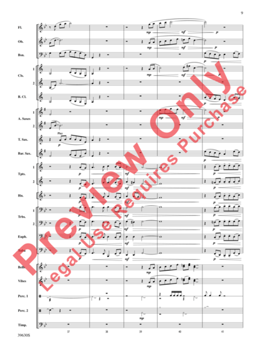 Fantasy on a Slavic Theme Concert Band scores gallery preview page 12