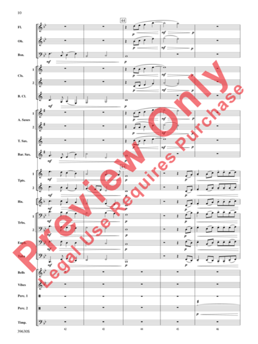 Fantasy on a Slavic Theme Concert Band scores gallery preview page 13