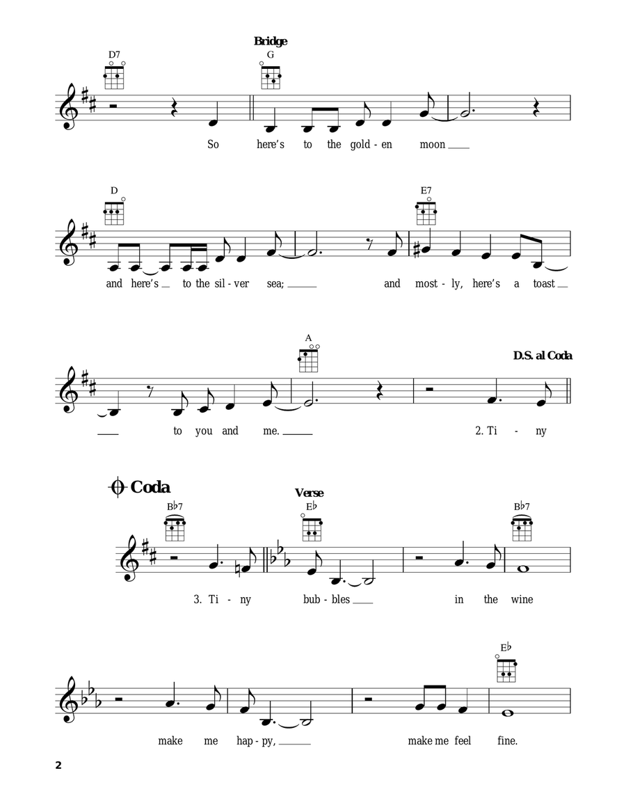 Tiny Bubbles Tiny Bubbles Ukulele scores gallery preview page 2