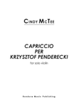 Capriccio per Krzysztof Penderecki