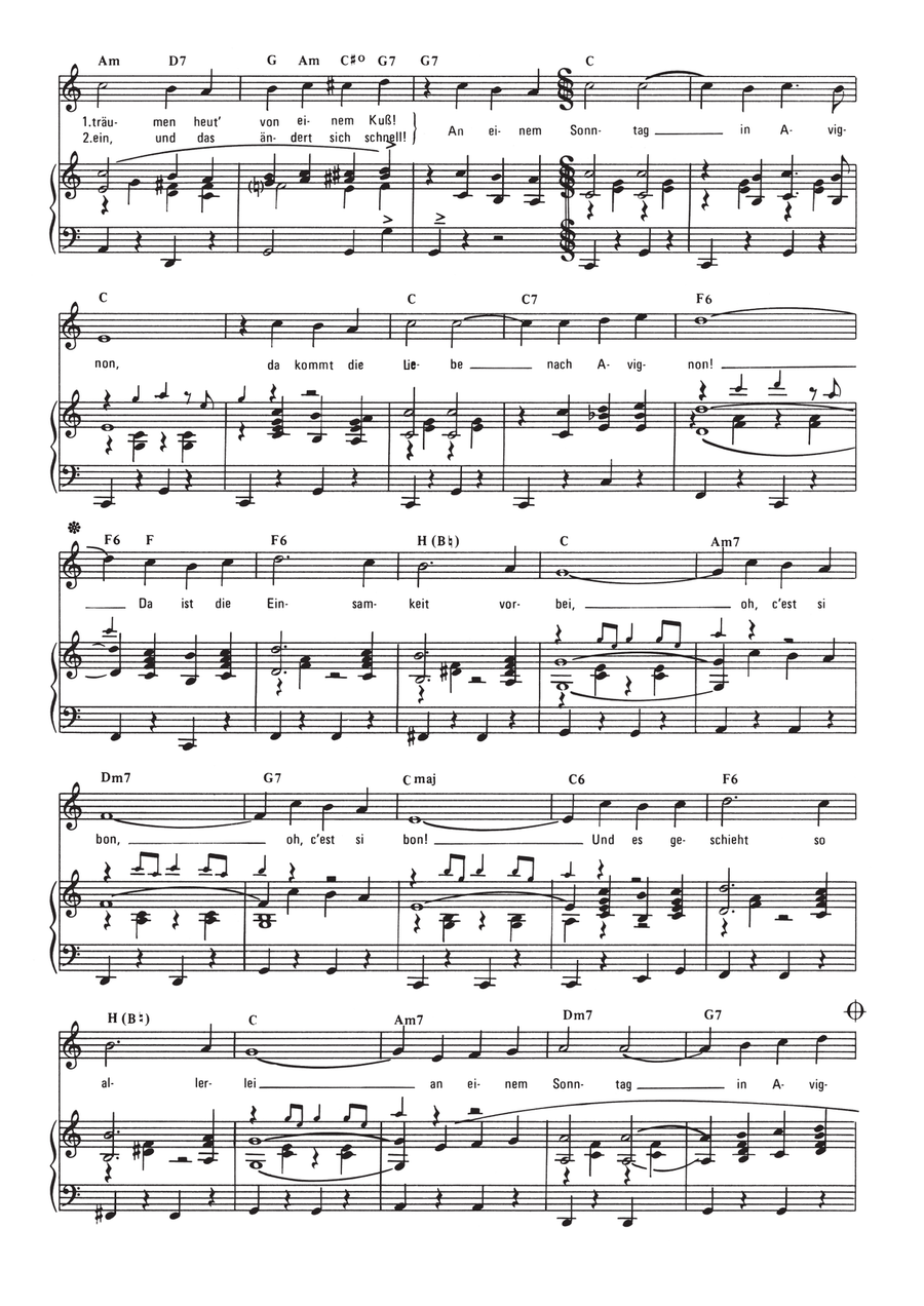 An einem Sonntag in Avignon by Christian Bruhn Voice - Digital Sheet Music page 4