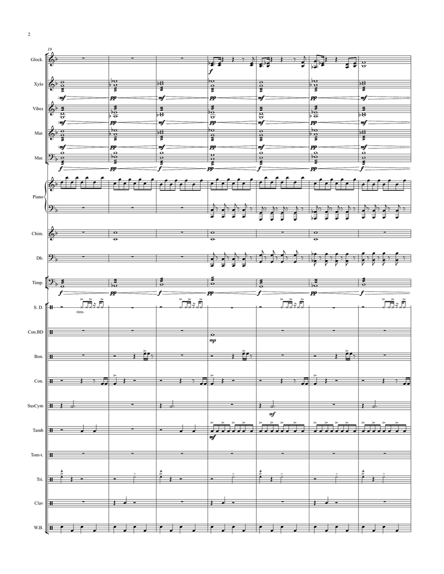 Passage of Time - for Percussion Ensemble Percussion Ensemble scores gallery preview page 3