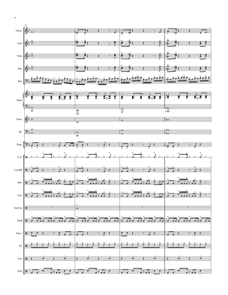 Passage of Time - for Percussion Ensemble Percussion Ensemble scores gallery preview page 5