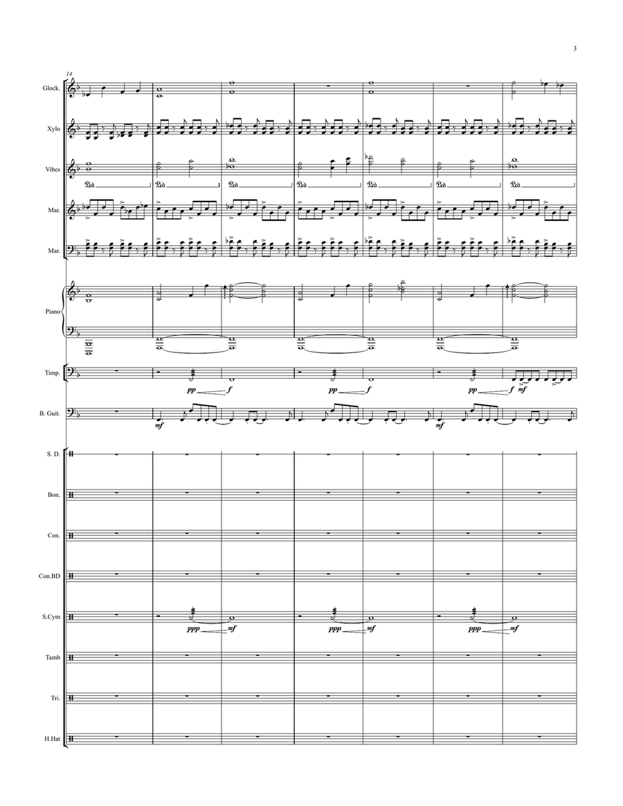 Andromeda - for Percussion Ensemble Percussion Ensemble scores gallery preview page 4