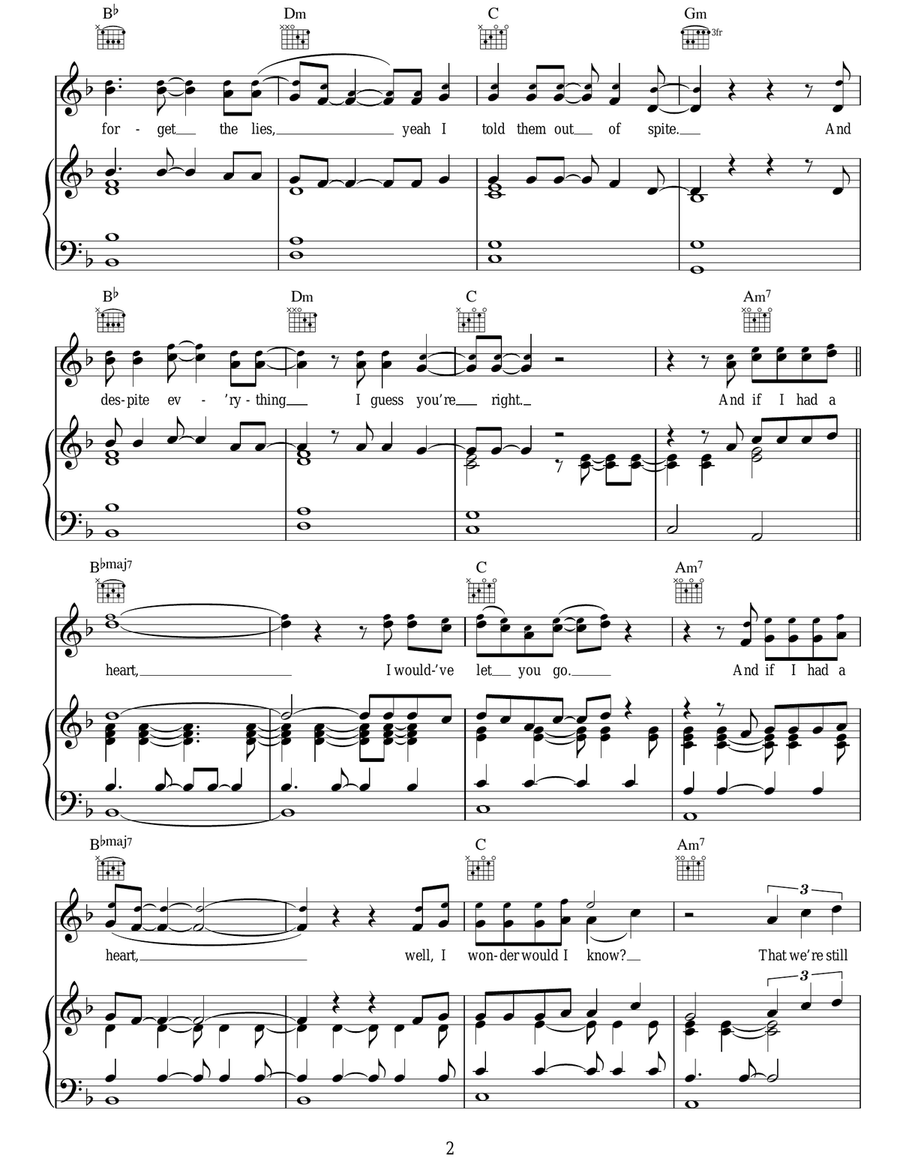 If I Had A Heart Acoustic Guitar scores gallery preview page 2
