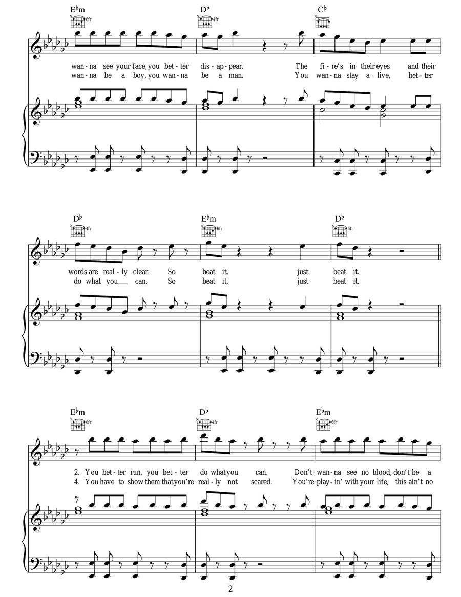 Beat It Beat It Acoustic Guitar scores gallery preview page 2