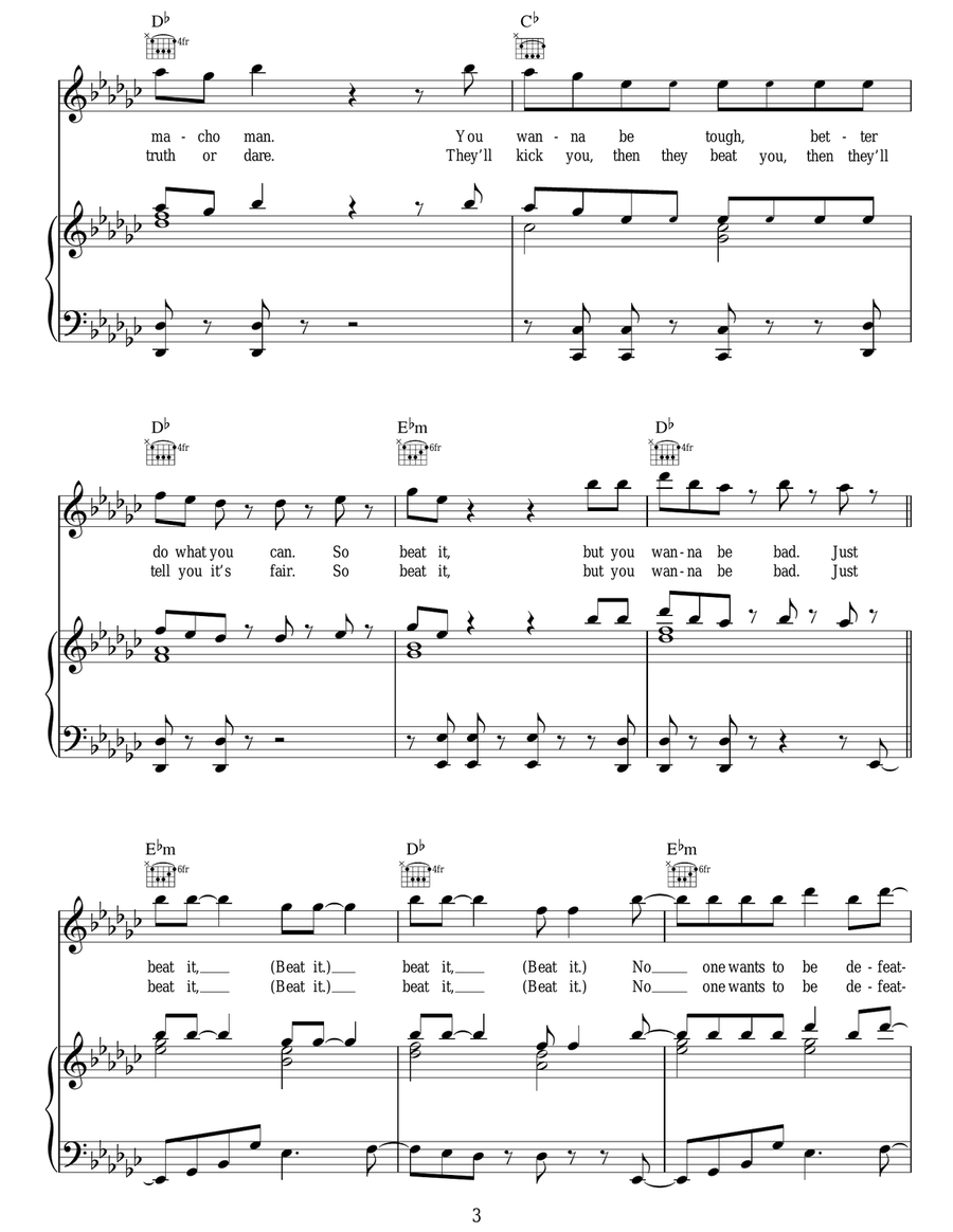 Beat It Beat It Acoustic Guitar scores gallery preview page 3