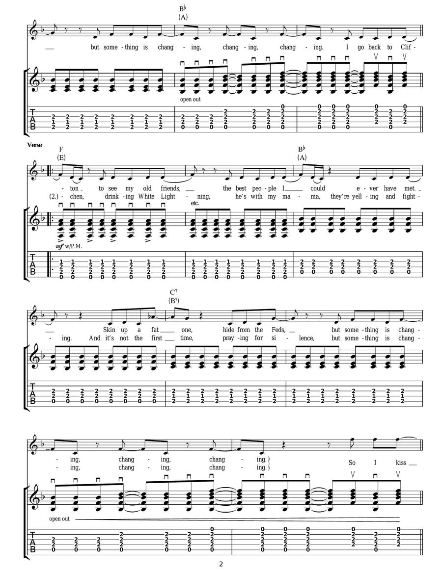 Two Fingers Two Fingers Guitar Tablature scores gallery preview page 2
