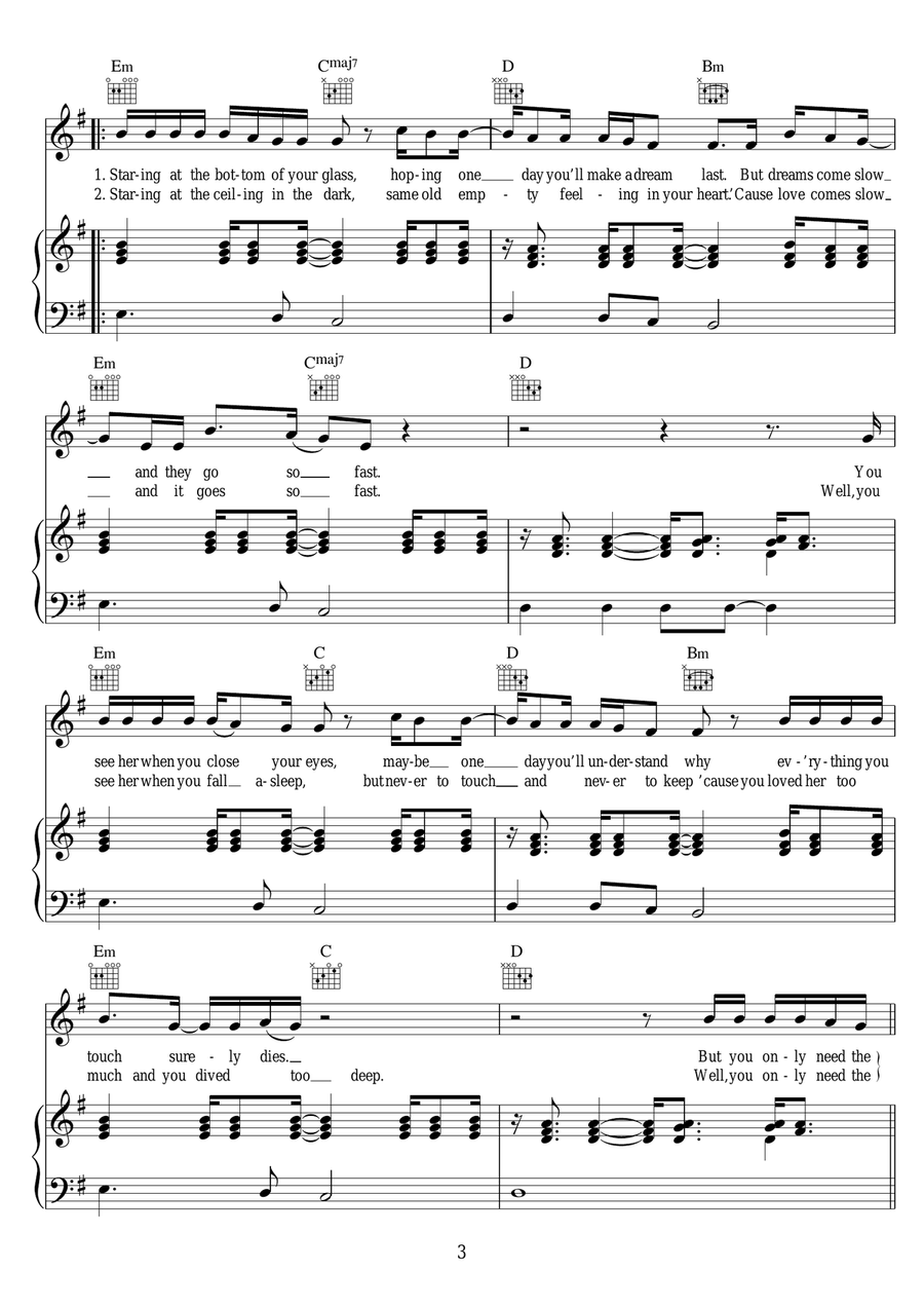Let Her Go Let Her Go Acoustic Guitar scores gallery preview page 3