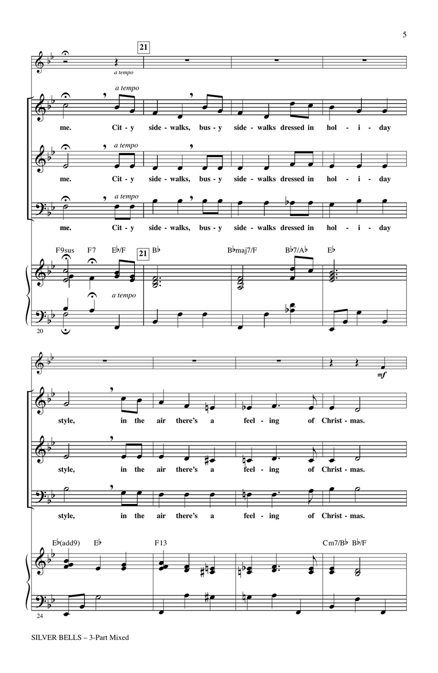 Silver Bells Silver Bells 3-Part scores gallery preview page 3