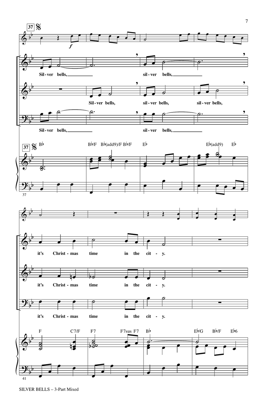 Silver Bells Silver Bells 3-Part scores gallery preview page 5