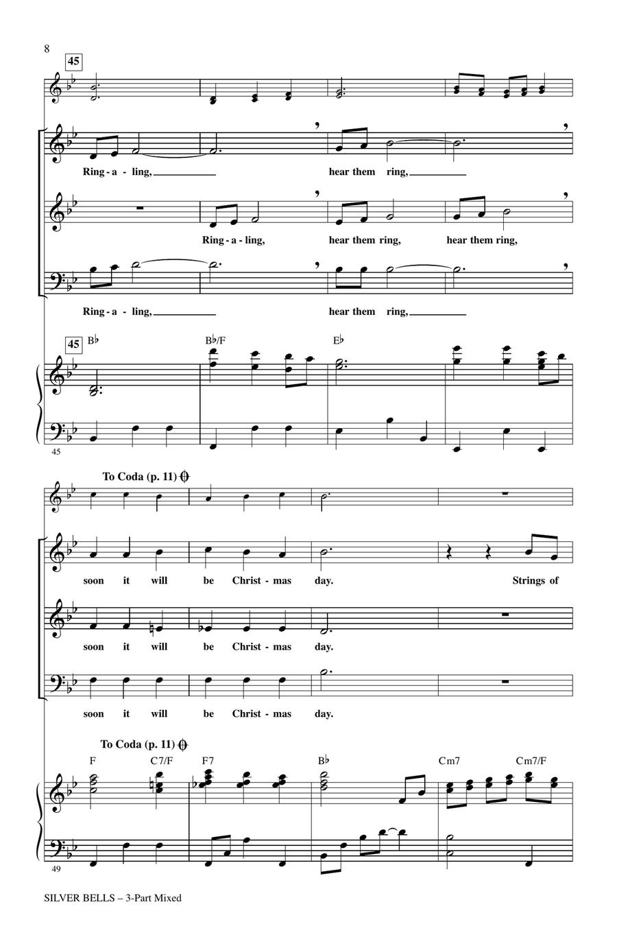Silver Bells Silver Bells 3-Part scores gallery preview page 6