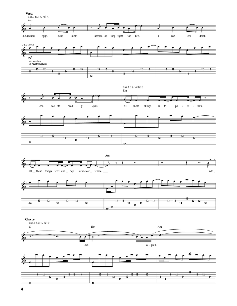 Street Spirit (Fade Out) Street Spirit (Fade Out) Acoustic Guitar scores gallery preview page 4