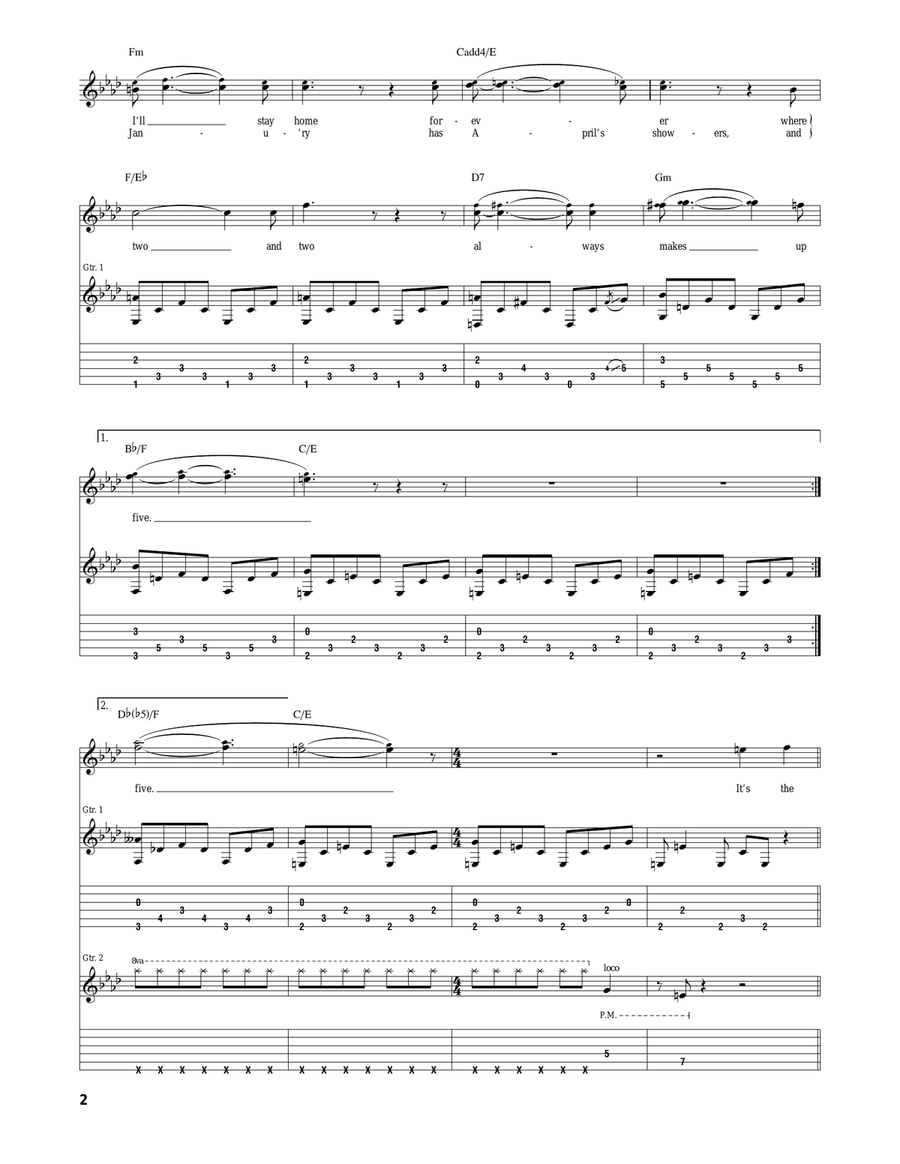 2 + 2 = 5 2 + 2 = 5 Acoustic Guitar scores gallery preview page 2