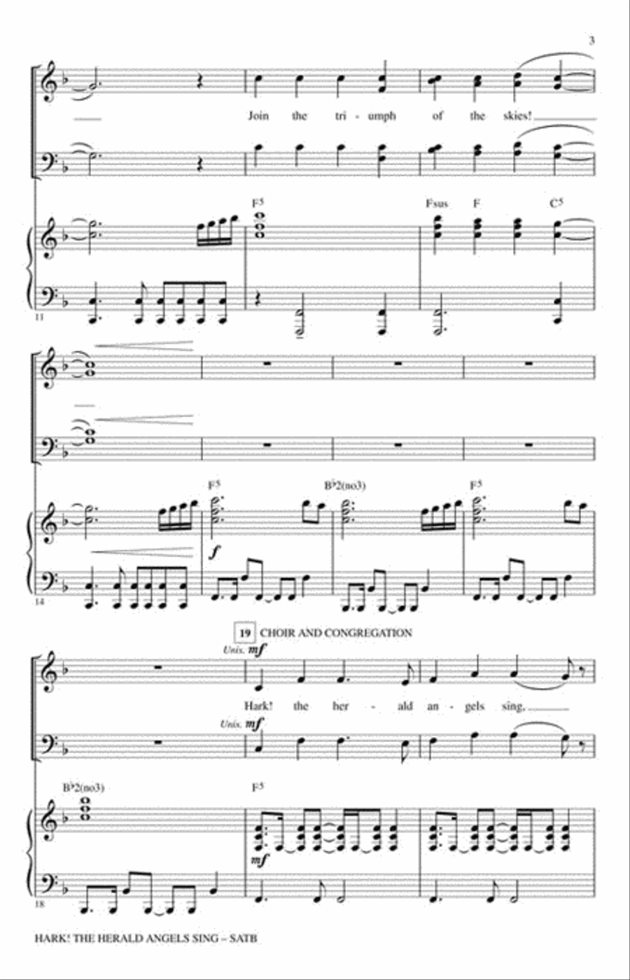 Hark! The Herald Angels Sing 4-Part scores gallery preview page 3