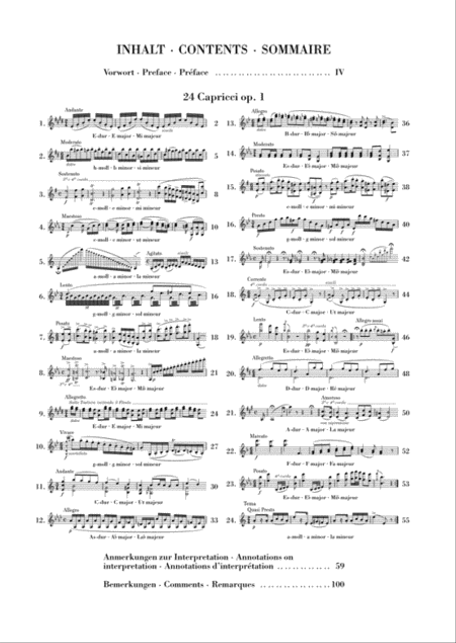 24 Capricci, Op. 1 24 Capricci, Op. 1 Violin Solo scores gallery preview page 2
