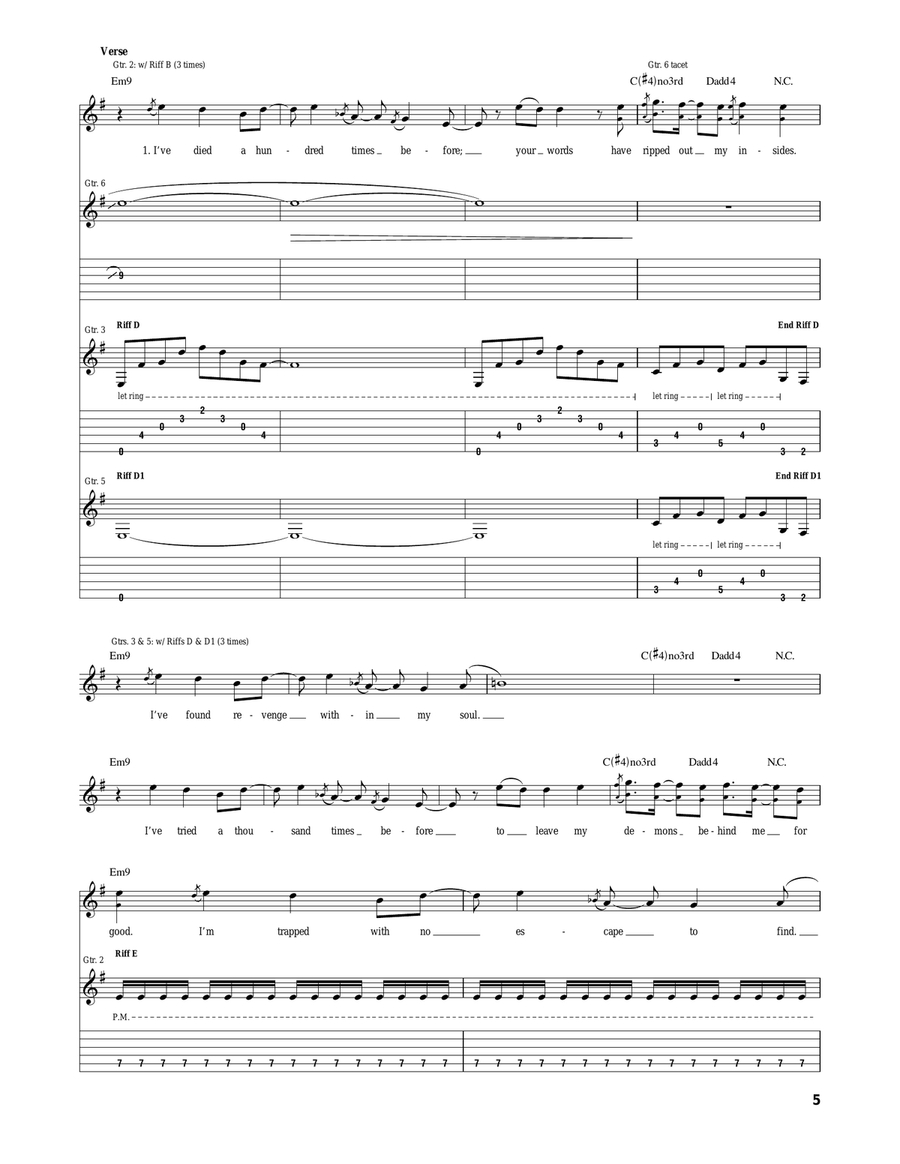 Dead To The World Dead To The World Acoustic Guitar scores gallery preview page 5