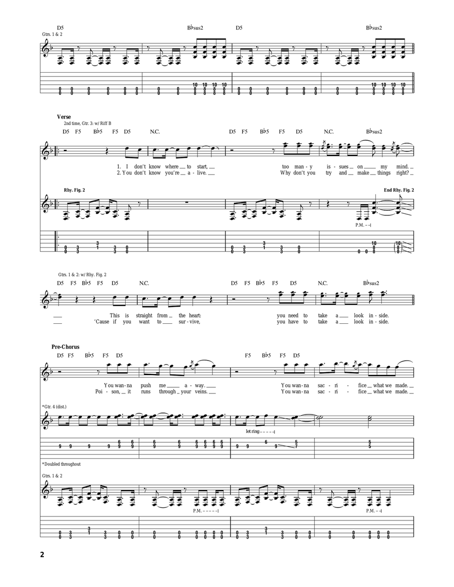 Livin' Life (On The Edge Of A Knife) Acoustic Guitar scores gallery preview page 2
