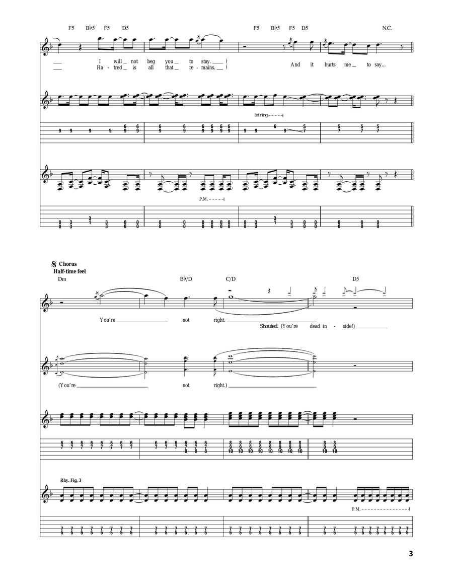 Livin' Life (On The Edge Of A Knife) Acoustic Guitar scores gallery preview page 3