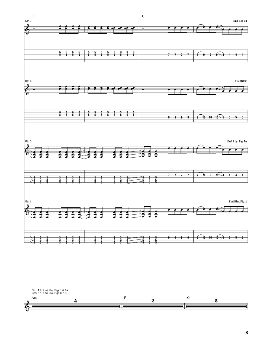 Tears Don't Fall (Part 2) Acoustic Guitar scores gallery preview page 3