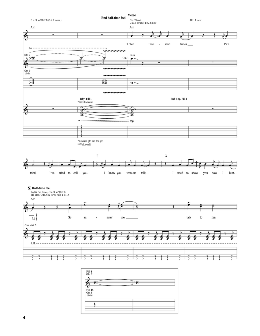 Tears Don't Fall (Part 2) Acoustic Guitar scores gallery preview page 4