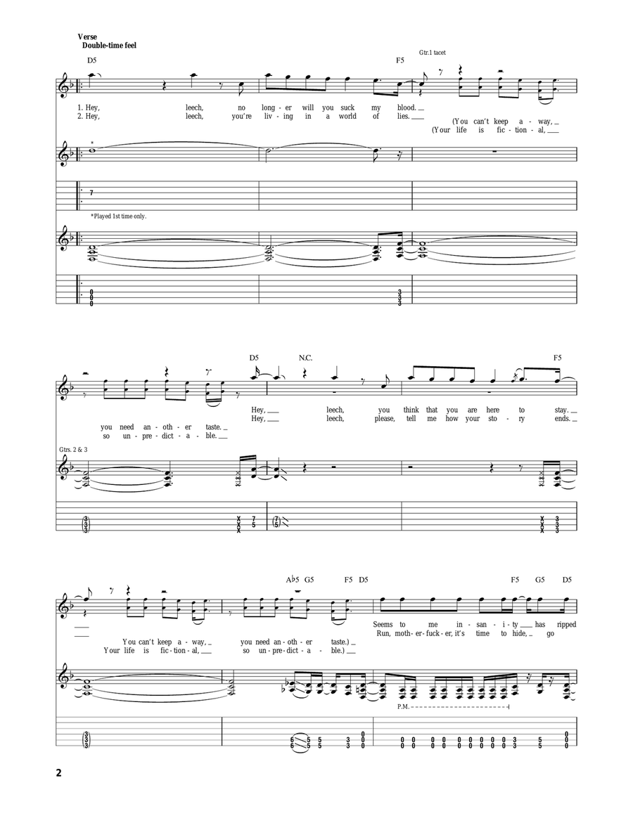 Leech Leech Acoustic Guitar scores gallery preview page 2