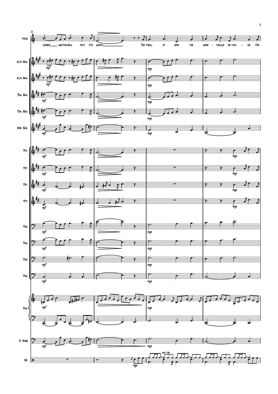 O Holy Night - Vocal Feature with Jazz Ensemble Jazz Ensemble scores gallery preview page 4