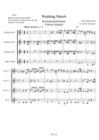 Wedding March for Clarinet Quartet