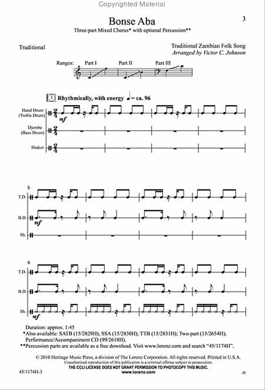 Singable Solutions for SAB Choirs 3-Part scores gallery preview page 2