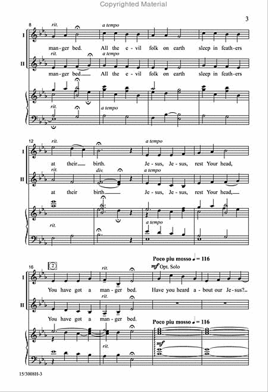 Jesus, Infant Holy Jesus, Infant Holy 2-Part scores gallery preview page 3