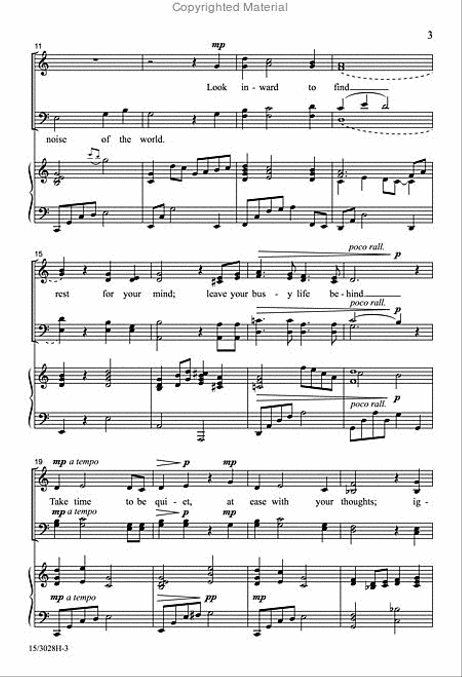 Move Into the Stillness 4-Part scores gallery preview page 3